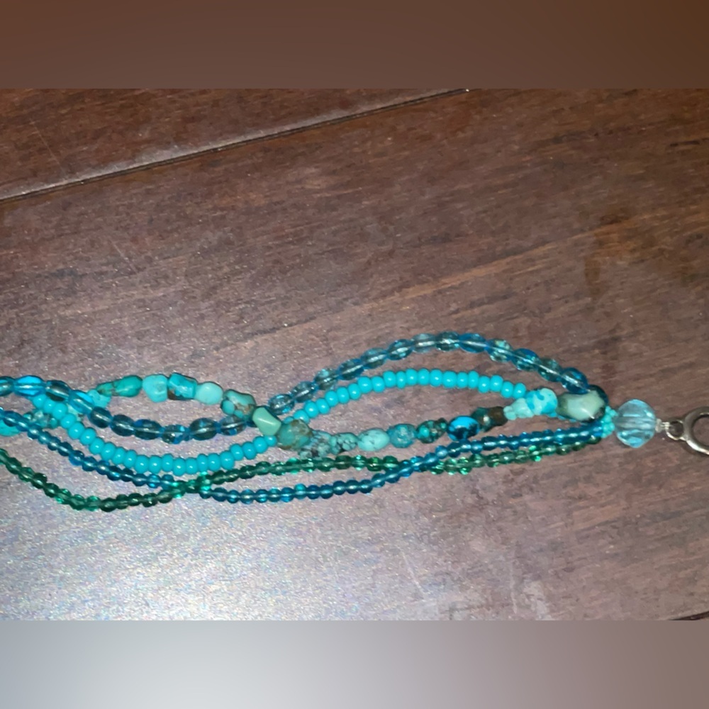 vintage american eagle Turquoise Multi-Strand Beaded bracelet - Picture 3 of 4